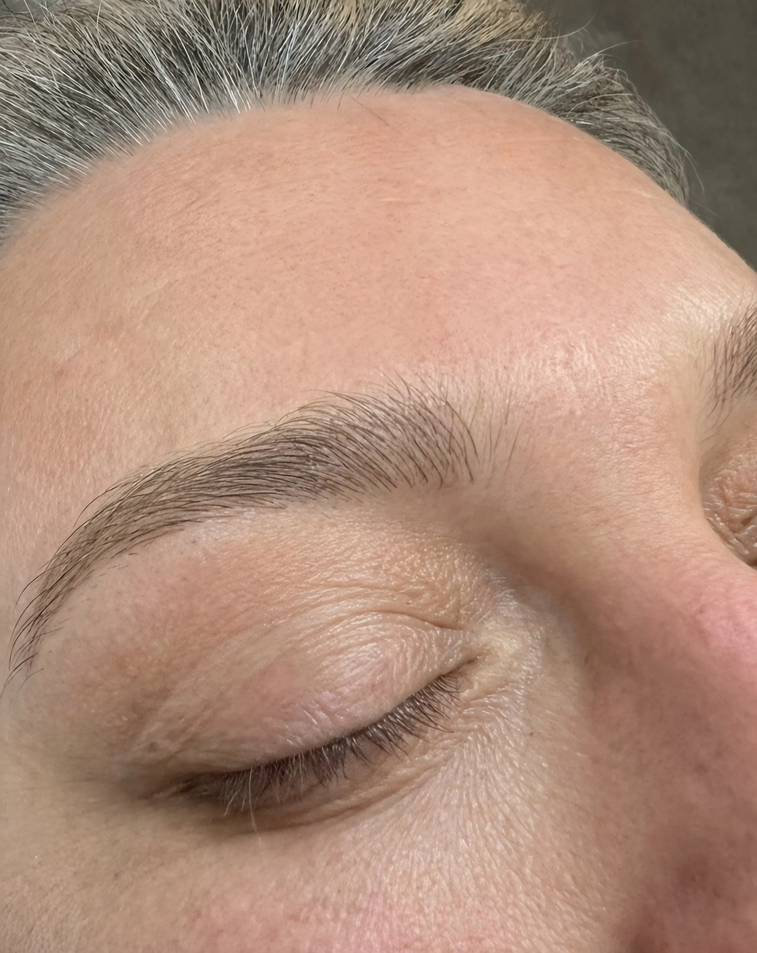 DCPC client — close up blonde microblading