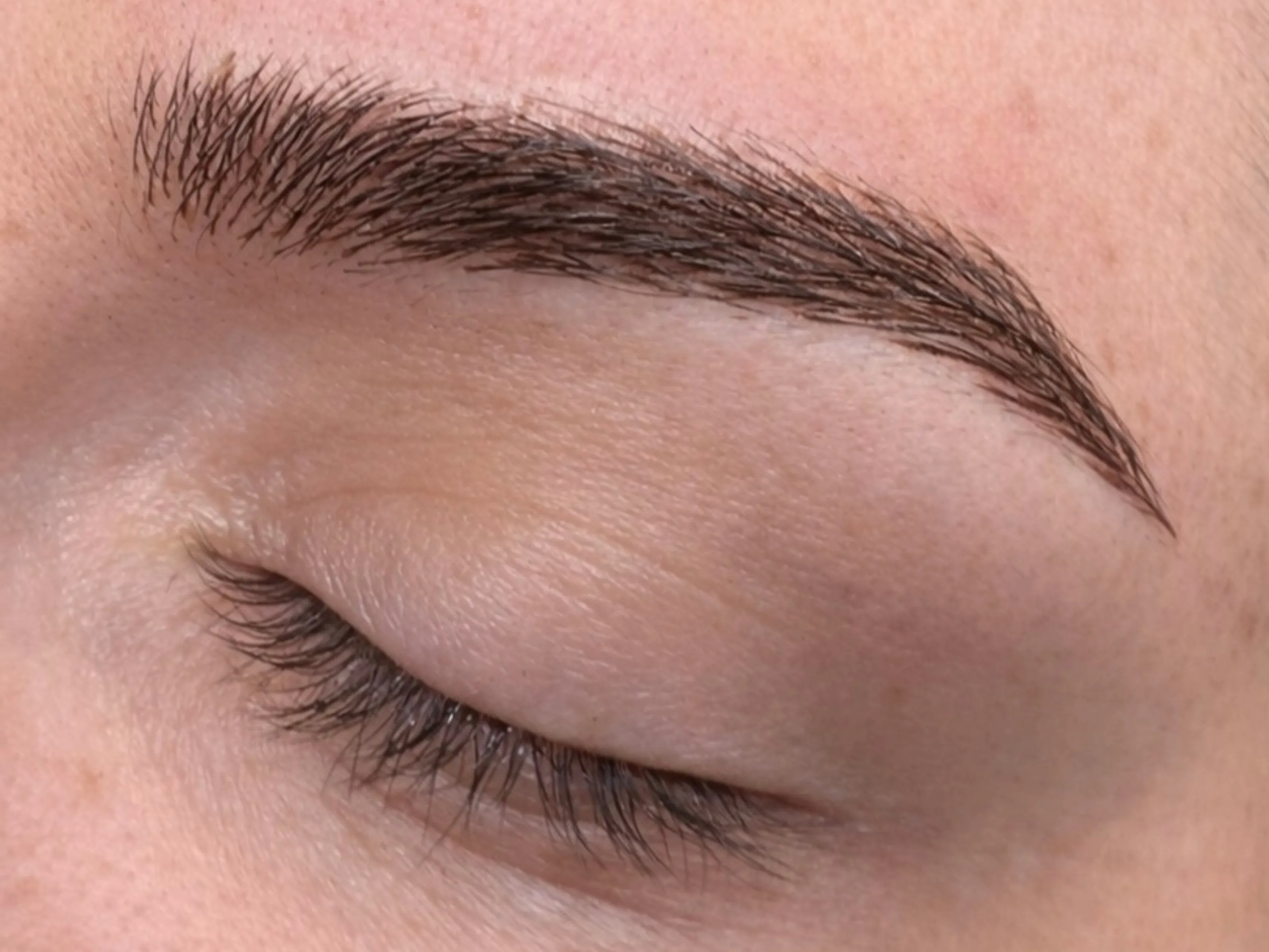 DCPC client — close-up brunette brows